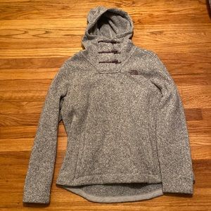 Gray Northface hooded sweatshirt